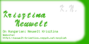krisztina neuwelt business card